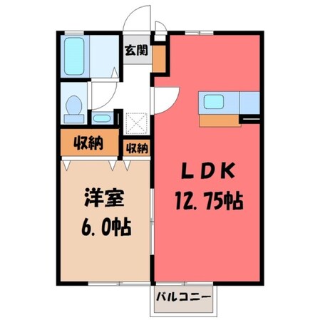 鶴田駅 徒歩9分 2階の物件間取画像